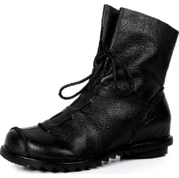 Dámské tenisky Dámské kožené zimní kotníkové boty černá 37