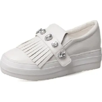 Dámské tenisky Dámské slip on tenisky s třásněmi J1152 bílá 42