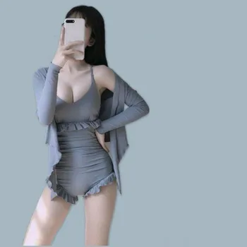 Dámské plavky Dámské plavky a přehoz P1117 šedá