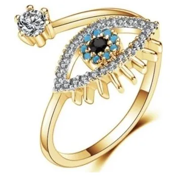 Prsten Dámský prstýnek s okem D2602 zlatá