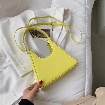 Kabelka Dámská kožená kabelka M1774 žlutá