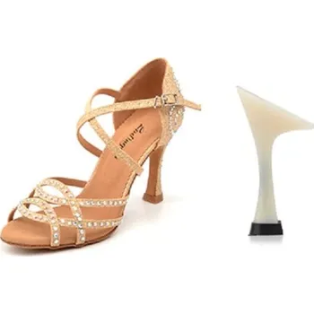 Dámské lodičky Dámské taneční střevíce A475 zlatá 41 9 cm