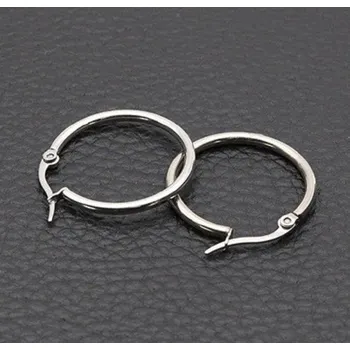 Náušnice Dámské kruhové náušnice G473 stříbrná 75 mm