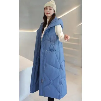 Dámská vesta Dámská prošívaná vesta P1491 modrá S