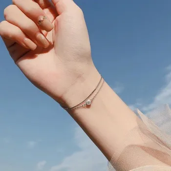 Náramek Dámský dvojitý náramek s kamínkem P161