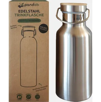 Termoska Pandoo Nerezová termoska s bambusovým víčkem 350 ml
