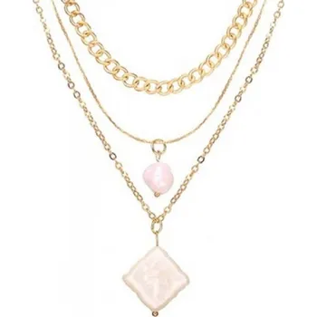 Náhrdelník Dámský masivní náhrdelník s perlami G737 2