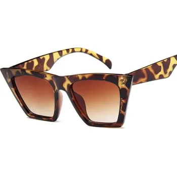 Dámské sluneční brýle hranaté E1247 leopardí