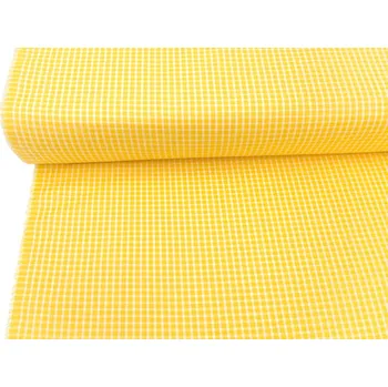 Mirtex látka HUBERT 120/333333 Malá kostka žlutá metráž