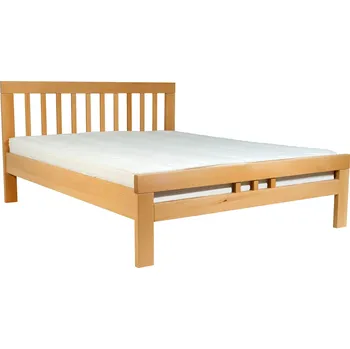 Postel Dřevěná postel Narva, tmavě hnědá, 80x200 cm