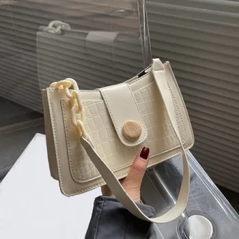 Kabelka Dámská kožená kabelka M1012 krémová