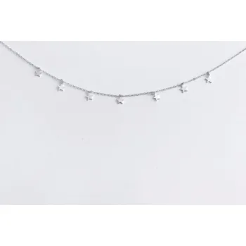 Náhrdelník Dámský náhrdelník s hvězdami D133 stříbrná