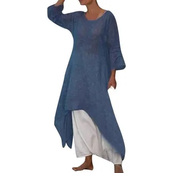 Dámské šaty Asymetrické šaty plus size tmavě modrá 4XL