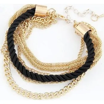 Náramek Dámský vícevrstvý náramek H461 černá