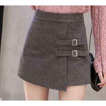 Dámská sukně Dámská mini sukně s vysokým pasem A1970 šedá L