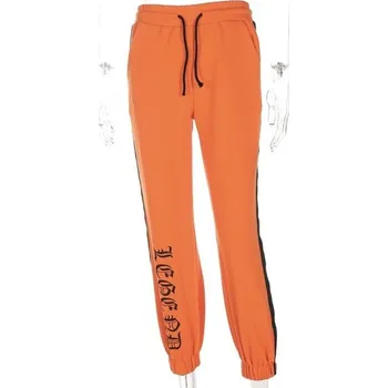 Dámské oranžové tepláky s nápisem S
