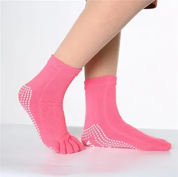 Dámské ponožky Dámské prstové termoregulační ponožky tmavě růžová