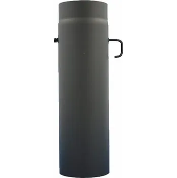 Kouřovod Roura černá 120mm/500mm s klapkou