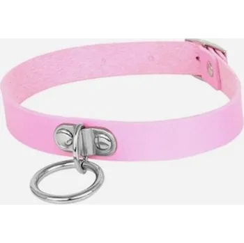 Náhrdelník Dámský páskový náhrdelník s kruhem světle růžová