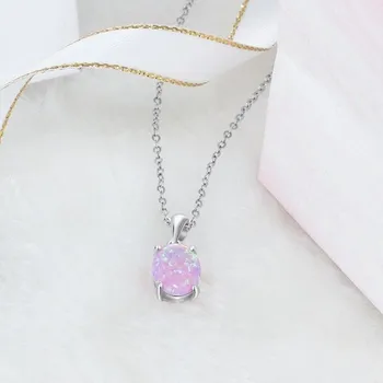 Náhrdelník Dámský náhrdelník s opálem růžová