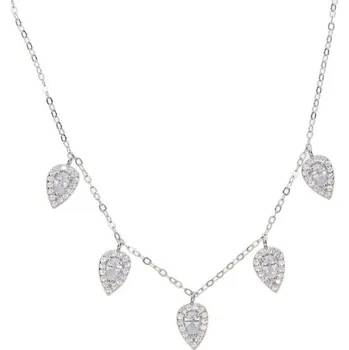 Náhrdelník Dámský náhrdelník s kapkami stříbrná