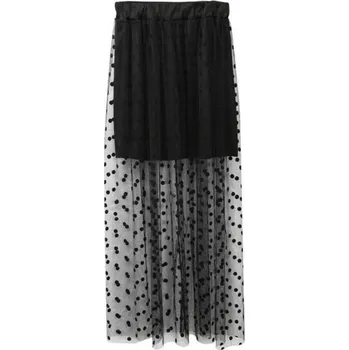 Dámská sukně Dámská průsvitná maxi sukně s puntíky