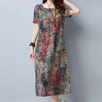 Dámské šaty Dámské tunikové šaty s potiskem červená S