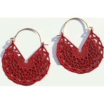 Náušnice Dámské visací náušnice G352 vínová