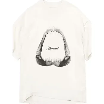 Pánské tenisky Represent Shark Jaws T-shirt "Flat White" Velikosti: XXL