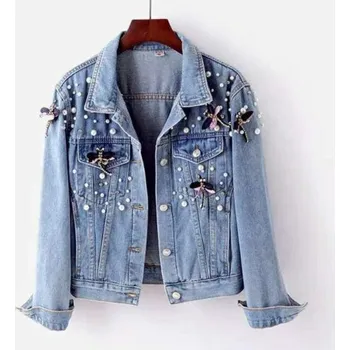 Dámská casual bunda Dámská džínová bunda P2222 S