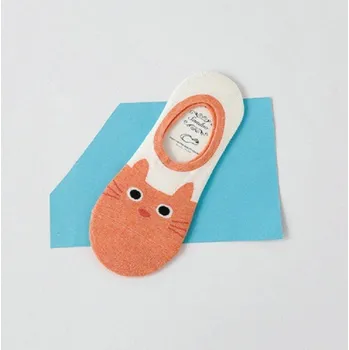 Dámské ponožky Dámské ponožky s kočičkou J2827 oranžová