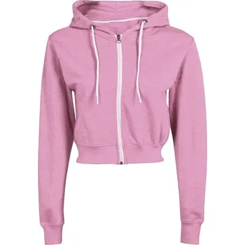 Dámský crop top s kapucí J2440 růžová XL