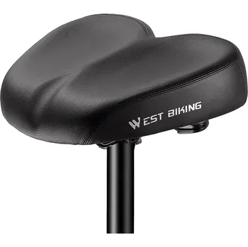 Sedlo na kolo Pohodlné sedlo na elektrokolo, široká sedlovka na elektro kolo West Biking YP0801133