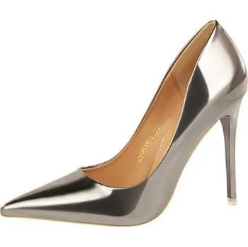 Dámské lodičky Dámské stylové lodičky tmavě stříbrná 37,5