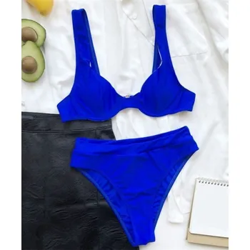 Dámské plavky Dámské bikiny P1253 modrá M