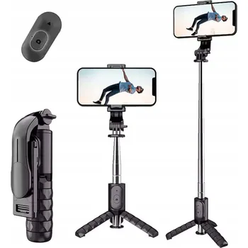 Selfie tyč Selfie tyč Alogy černá s funkcí stativu 63 cm