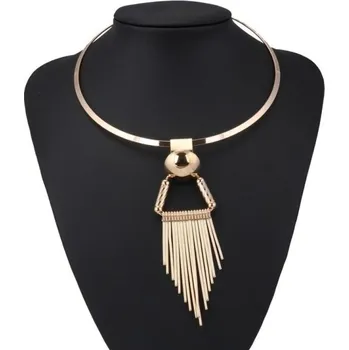 Náhrdelník Dámský náhrdelník s přívěskem D261 zlatá