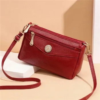 Kabelka Dámská crossbody kabelka M948 vínová