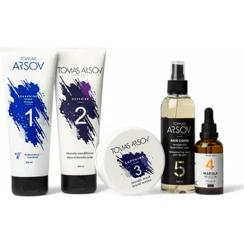Kosmetická sada Tomas Arsov SAPPHIRE sada pro udržení studených odstínů blond, i pro šediny