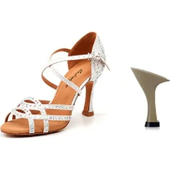 Dámské lodičky Dámské taneční střevíce A475 stříbrná 41 7,5 cm