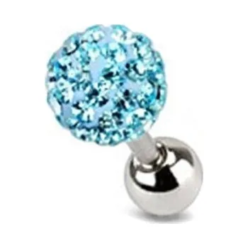 Náušnice Dámské peckové náušnice G547 modrá 4 mm