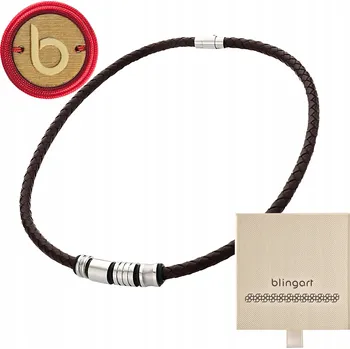 Náhrdelník Pánský kožený náhrdelník Hnědý