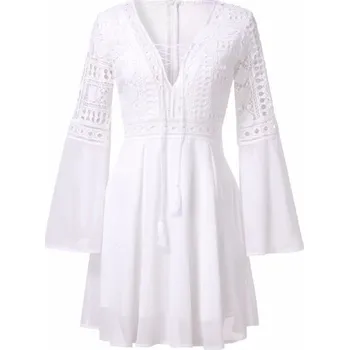 Dámské šaty Bílé boho šaty M