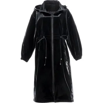 Dámská casual bunda Dámská dlouhá kožená bunda P2310 L