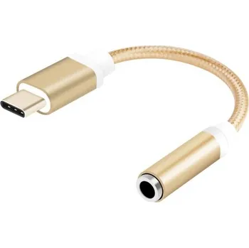 Redukce Adaptér USB-C na 3,5 mm jack K26 zlatá