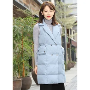 Dámská vesta Dámská prošívaná vesta P1964 světle modrá L