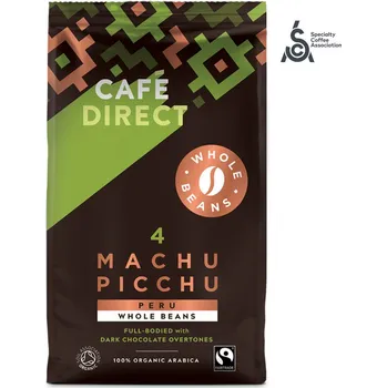 Káva Cafédirect BIO Machu Picchu SCA 82 zrnková káva 750g