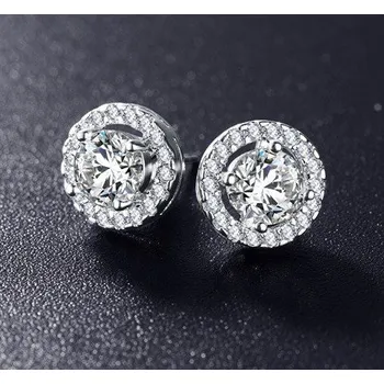 Náušnice Dámské náušnice se zirkonem J1753 stříbrná