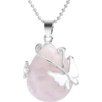 Náhrdelník Dámský náhrdelník s kamenem a motýlem 3