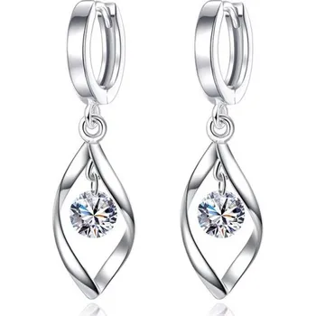 Náušnice Dámské visací náušnice s kamínkem R68